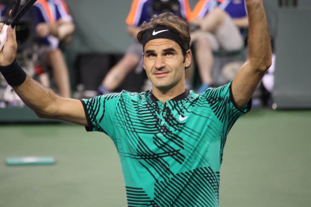 Roger Federer at the BNP Paribas Open in Indian Wells, California